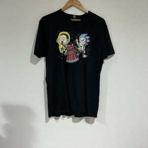 Men’s Next Level Large Black Short Sleeve T Shirt Rick & Morty